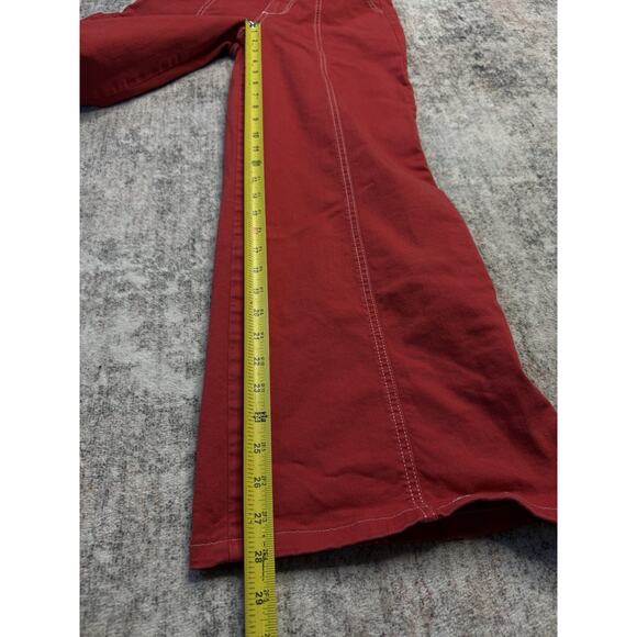 Maeve Seamed High Rise Wide Leg Jeans Red Size 28 Anthropologie - Picture 8 of 11